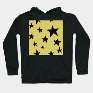 yellow black stars pattern stockholm style Hoodie